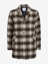 Jack & Jones Rjava moška jopa Jack & Jones Zac iz volnene kockaste tkanine
