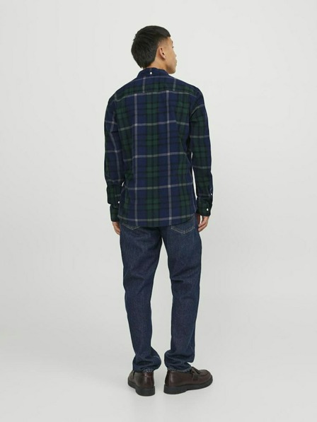 Jack & Jones Temno modra moška karirasta majica Jack & Jones Brook