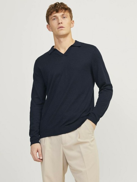 Jack & Jones Temno moder moški pulover Jack & Jones Cigor
