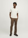 Jack & Jones Kremasta moška polo majica Jack & Jones iz lanene mešanice