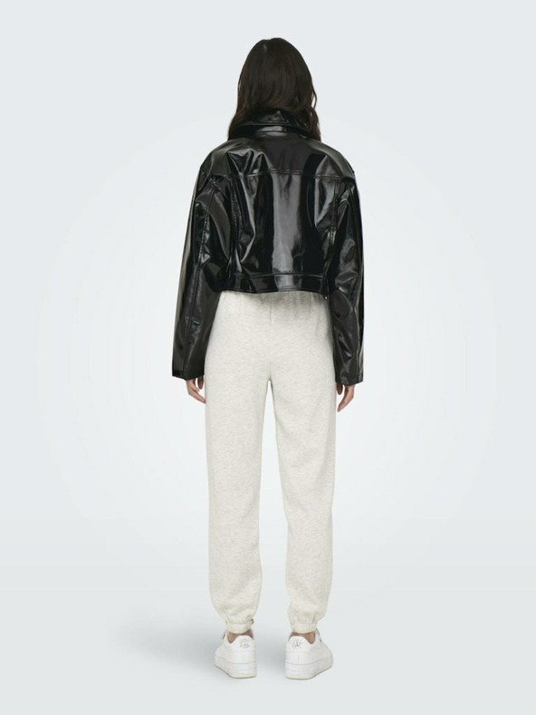 ONLY Črna ženska usnjena jakna ONLY Simone