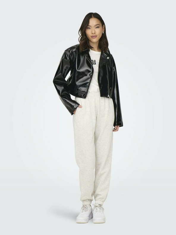 ONLY Črna ženska usnjena jakna ONLY Simone