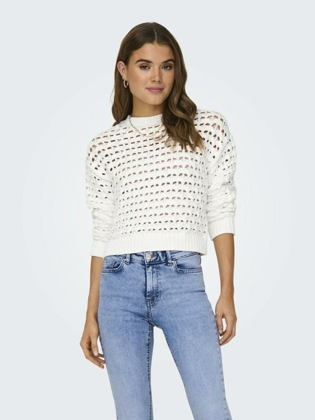 ONLY Beli ženski pulover ONLY Linda