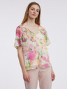 Orsay Roza in bela ženska cvetlična bluza ORSAY