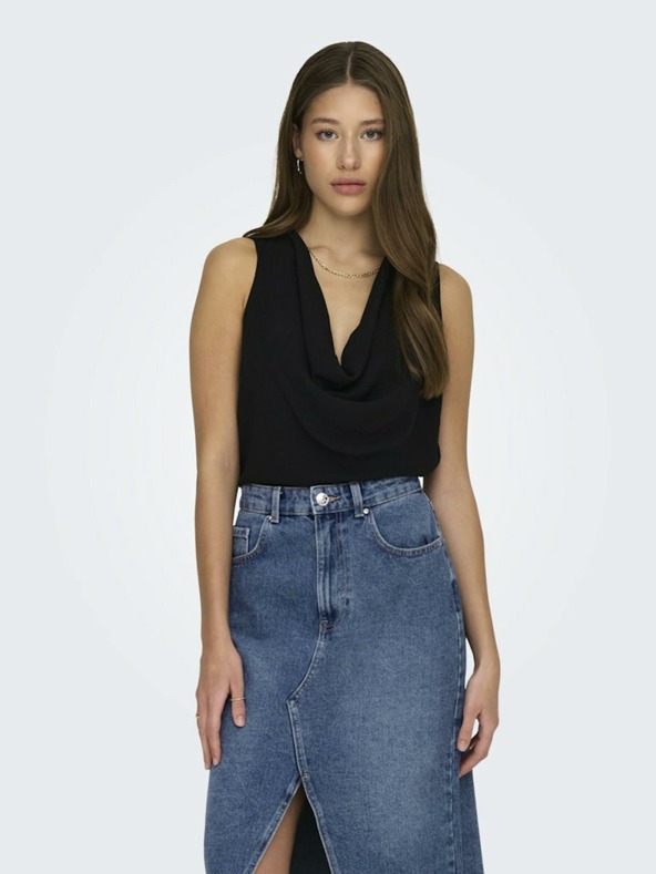 ONLY Črna ženska majica ONLY Mette