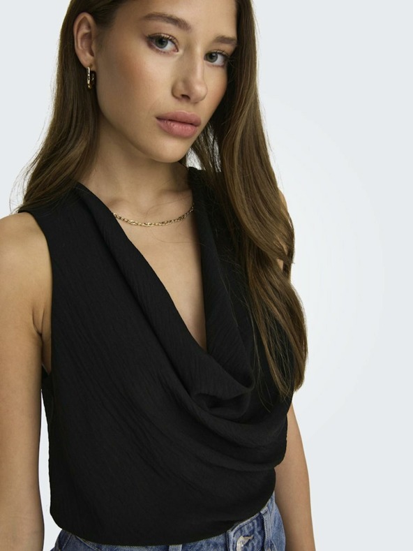 ONLY Črna ženska majica ONLY Mette