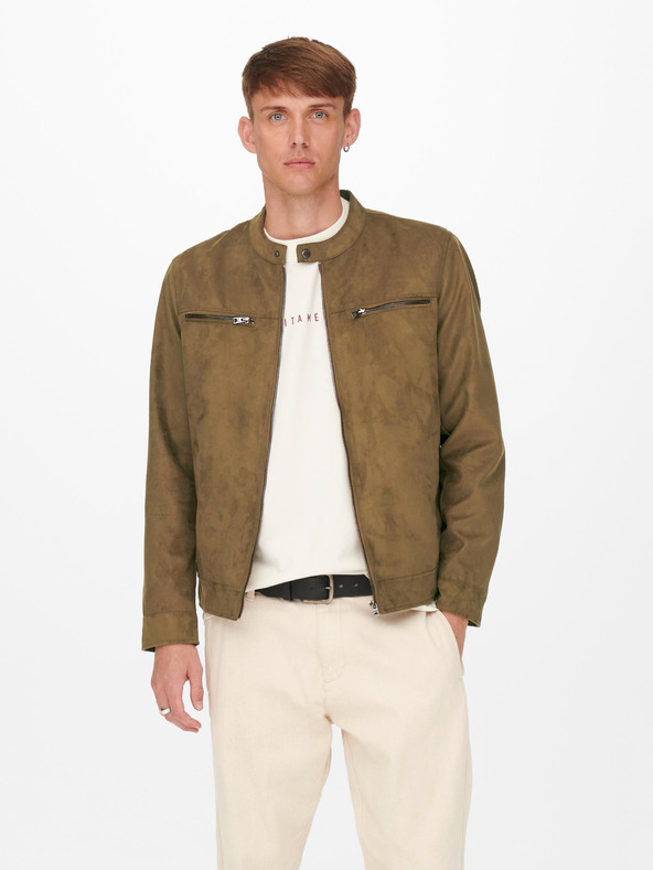 ONLY & SONS Rjava jakna iz semiša ONLY & SONS Willow