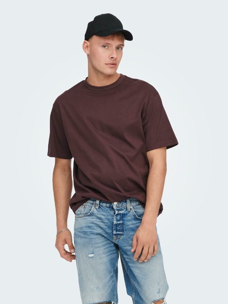 ONLY & SONS ONLY & SONS Fred bordo osnovna majica