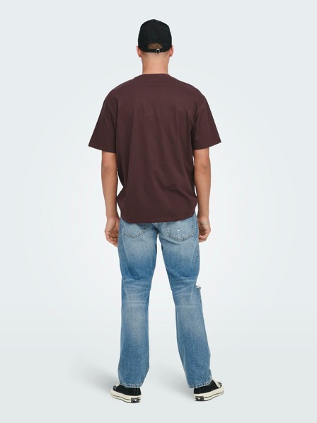 ONLY & SONS ONLY & SONS Fred bordo osnovna majica