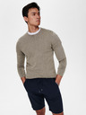 ONLY & SONS Siv moški vezeni pulover ONLY & SONS Garson