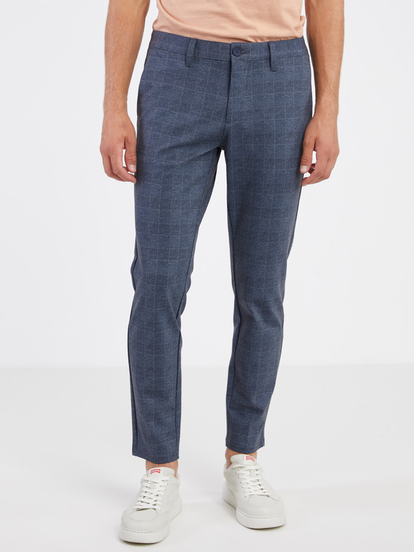 ONLY & SONS Temno modre moške kaste hlače chino ONLY & SONS Mark