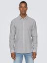 ONLY & SONS Belo-modra moška črtasta srajca s platnom ONLY & SONS Caiden