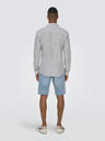ONLY & SONS Belo-modra moška črtasta srajca s platnom ONLY & SONS Caiden