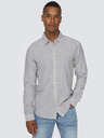ONLY & SONS Belo-modra moška črtasta srajca s platnom ONLY & SONS Caiden