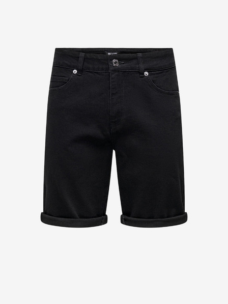 ONLY & SONS Črne moške kratke hlače iz džinsa ONLY & SONS Ply