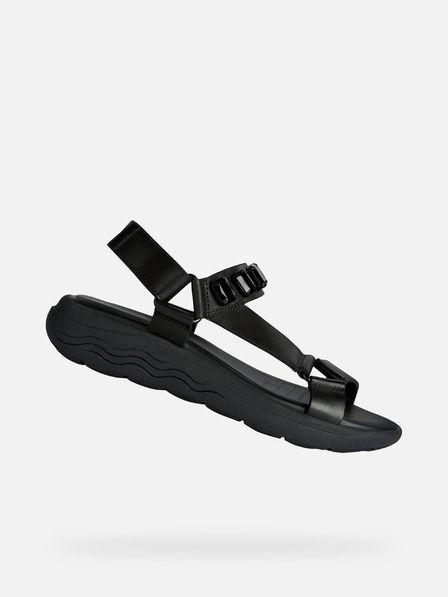 Geox Črni ženski sandali Geox Spherica EC5W