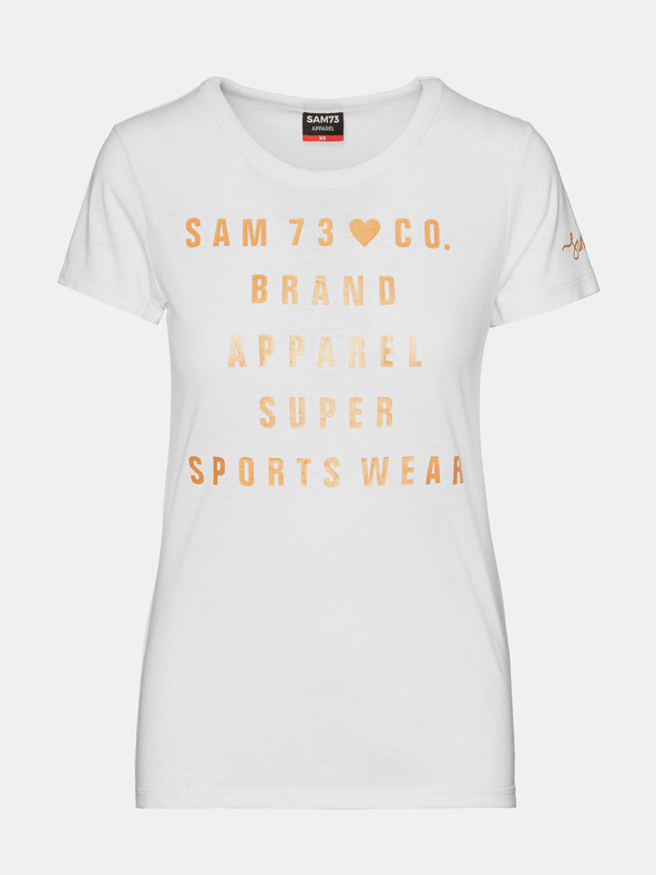 Sam 73 Bela ženska majica s potiskom SAM 73 Penny