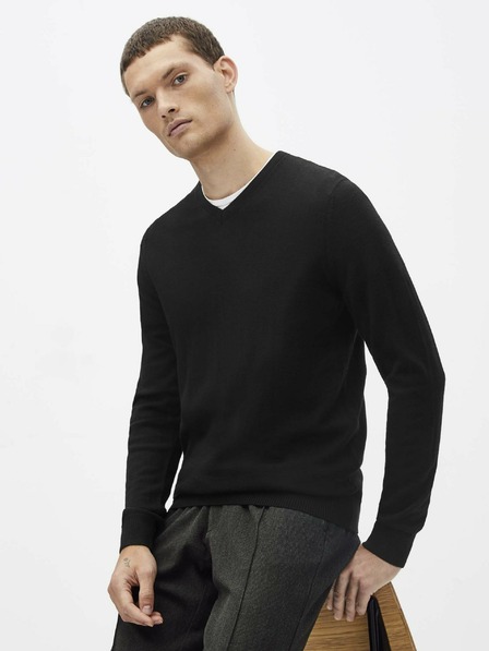 Celio Črn volneni pulover Celio Semeriv