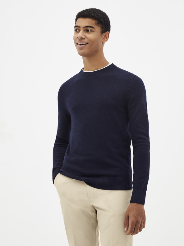 Celio Temno moder osnovni pulover Celio Sesweet