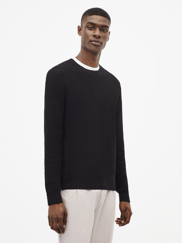 Celio Črn osnovni pulover Celio Tepic