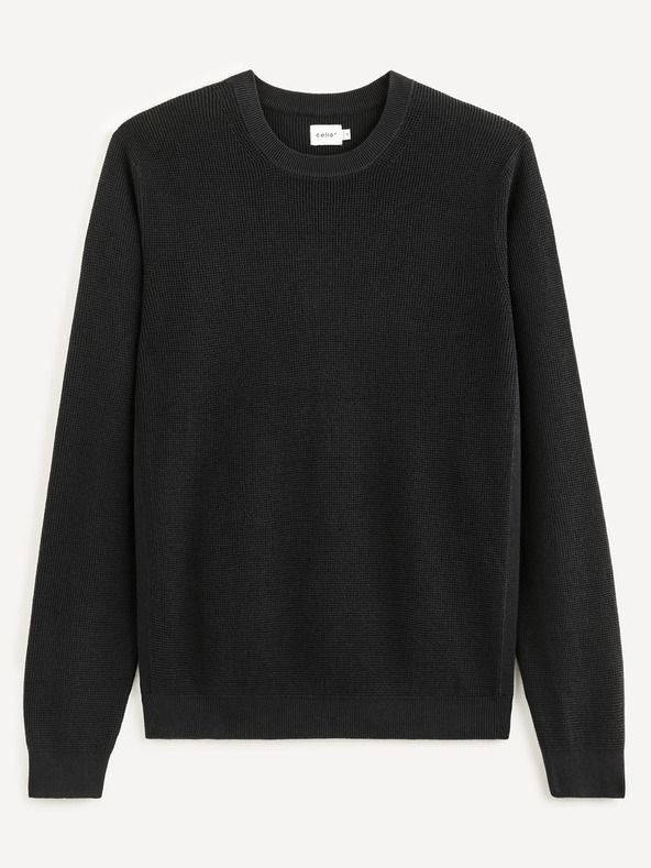 Celio Črn osnovni pulover Celio Tepic