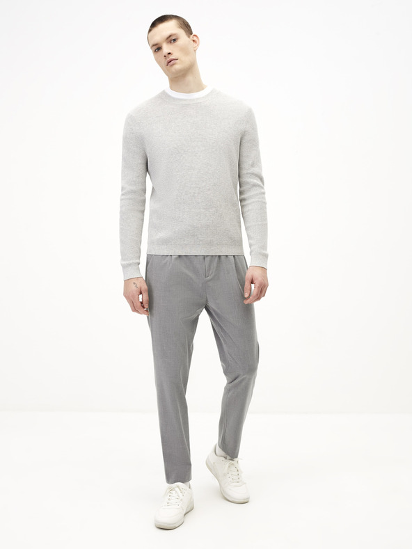 Celio Svetlo siv osnovni pulover Celio Tepic