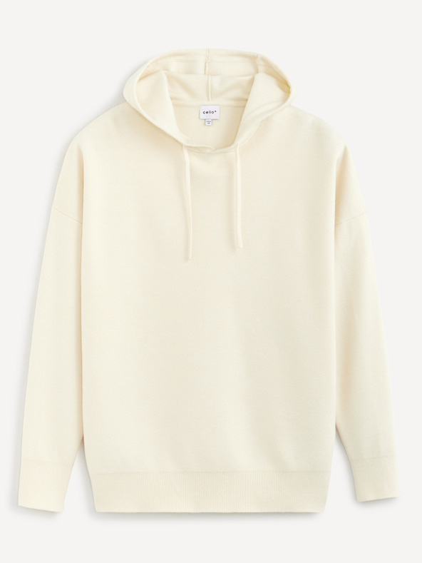 Celio Kremasta moška osnovna jopa s kapuco Celio