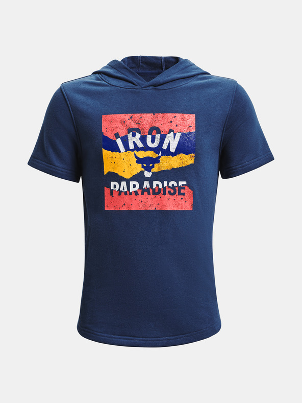 Under Armour Deški pulover Under Armour UA Project Rock Terry SS HDY-BLU