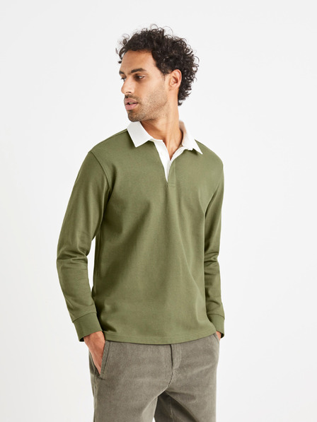 Celio Zelena moška polo majica Celio Vemix