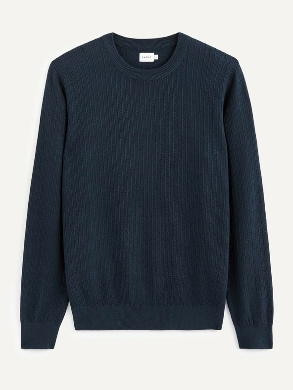 Celio Temno moder moški pulover Celio Teverti