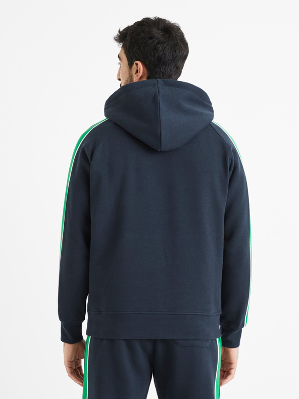 Celio Temno modra moška jopa s kapuco Celio Vebandit