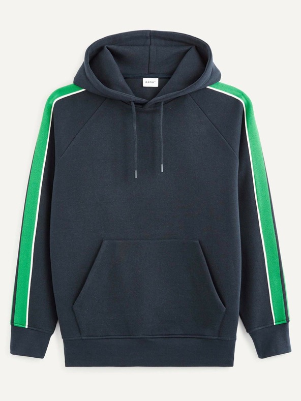 Celio Temno modra moška jopa s kapuco Celio Vebandit