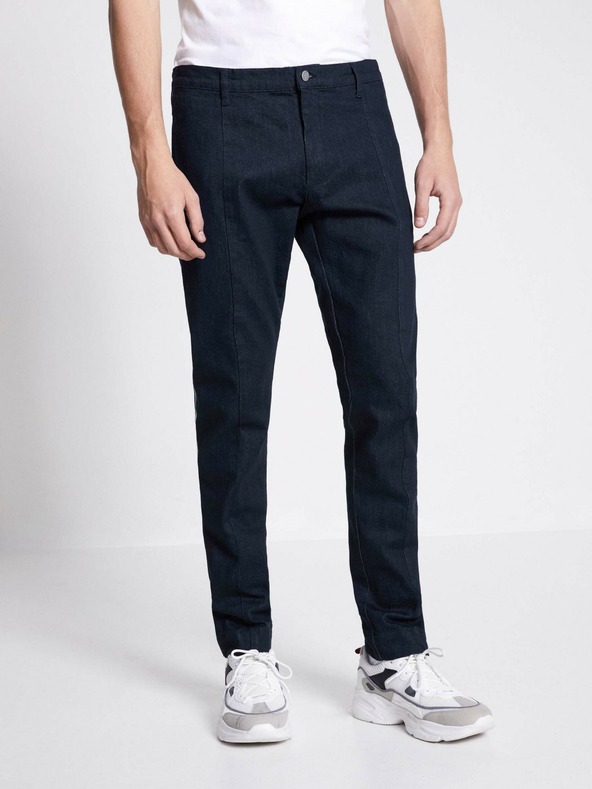 Celio Temno modre moške kavbojke ozkega kroja s črto Celio C25