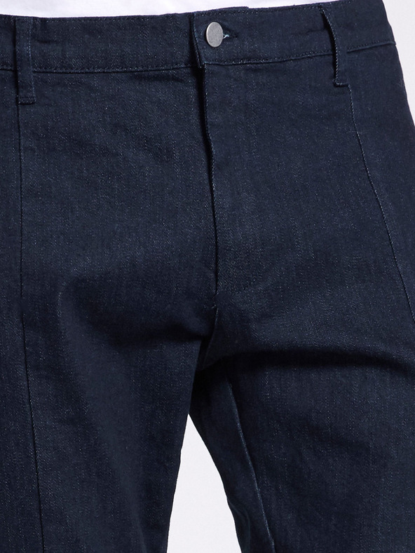 Celio Temno modre moške kavbojke ozkega kroja s črto Celio C25