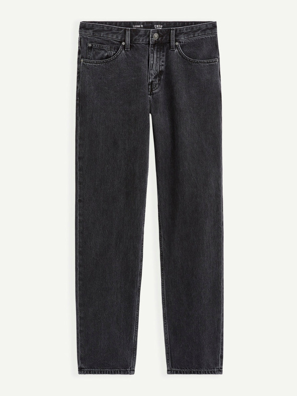 Celio Črne kavbojke prostega kroja Celio C75 Coback4