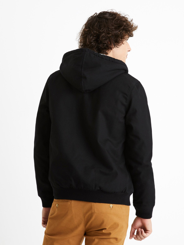 Celio Črna moška jakna Celio Cuhoodie