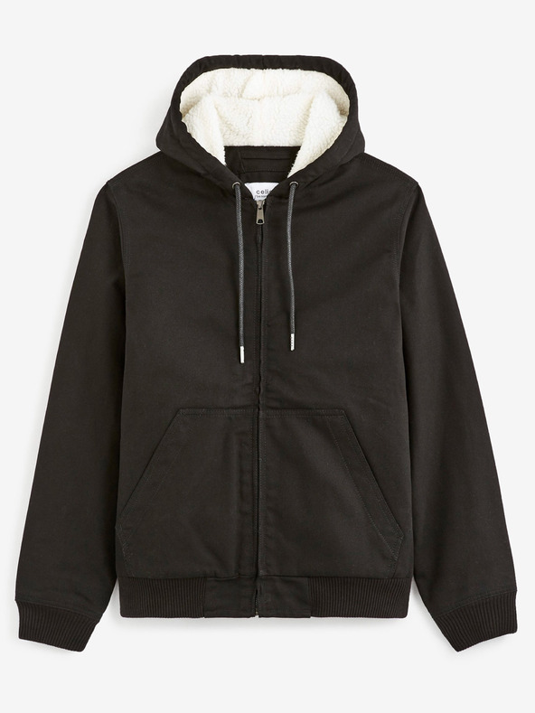 Celio Črna moška jakna Celio Cuhoodie