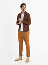 Celio Rjava moška flanelna srajca Celio Caoflacko