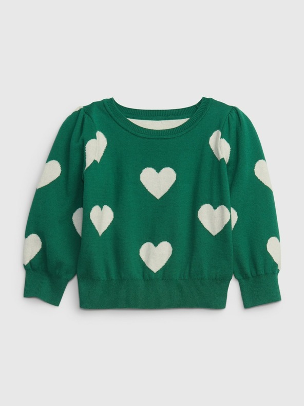 GAP Baby pulover s srčnim vzorcem GAP