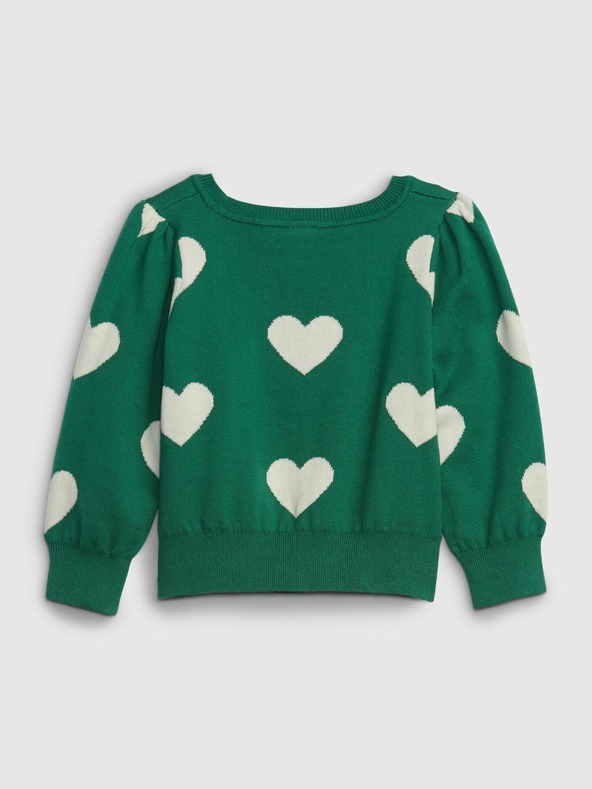 GAP Baby pulover s srčnim vzorcem GAP