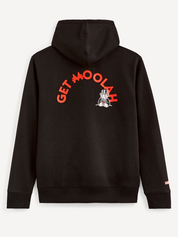 Celio Črna moška majica Celio Monopoly s potiskom