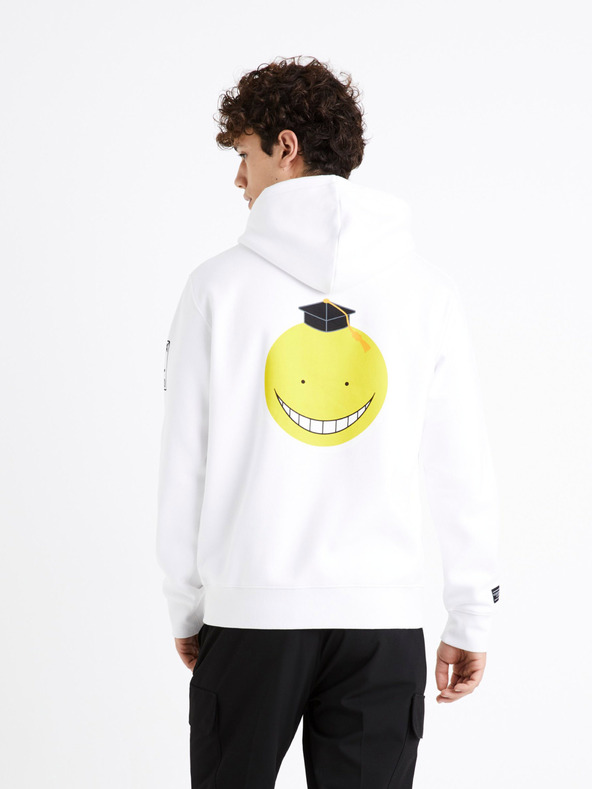 Celio Bela moška majica s potiskom Celio Assassination Classroom