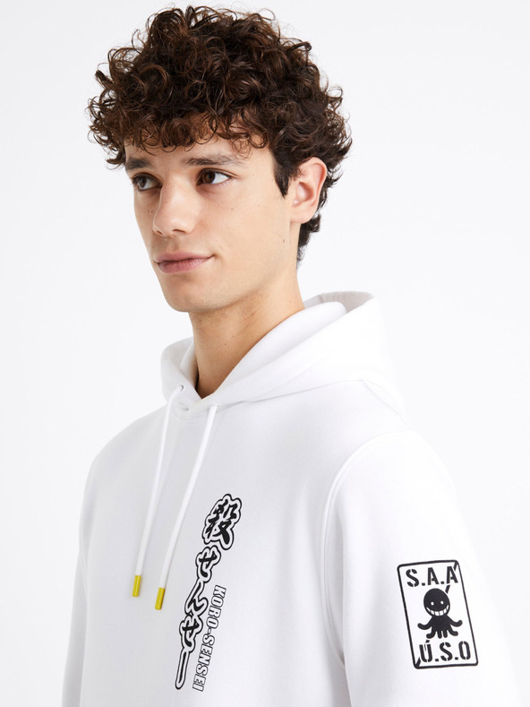 Celio Bela moška majica s potiskom Celio Assassination Classroom