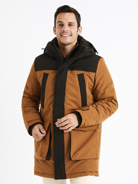 Celio Celio Cubicol rjava parka jakna