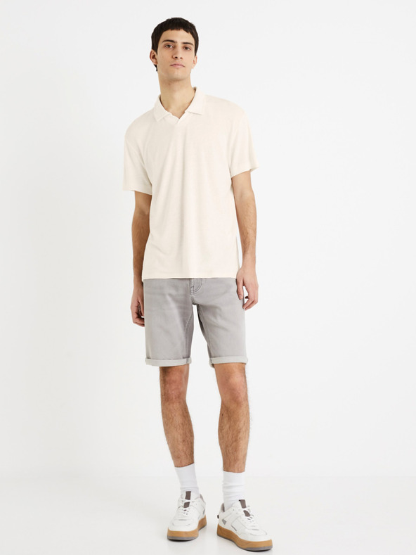 Celio Kremasta moška polo majica Celio Deolive