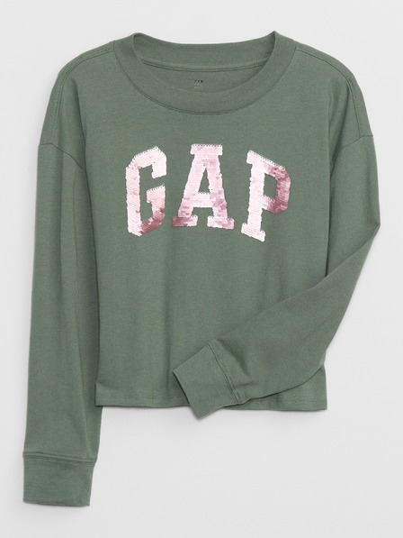 GAP Otroška majica s kovinskim logotipom Gap