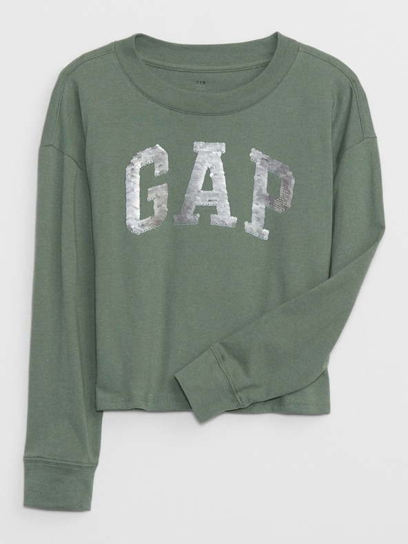 GAP Otroška majica s kovinskim logotipom Gap