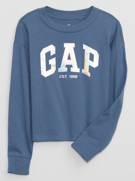 GAP Otroška majica s kovinskim logotipom Gap