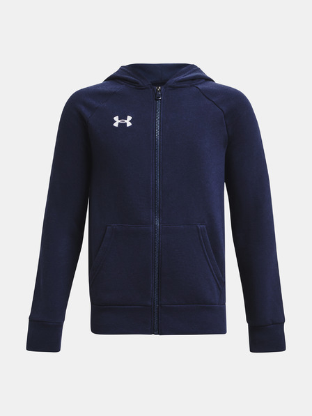 Under Armour Deški pulover Under Armour UA Rival Fleece FZ Hoodie-BLK