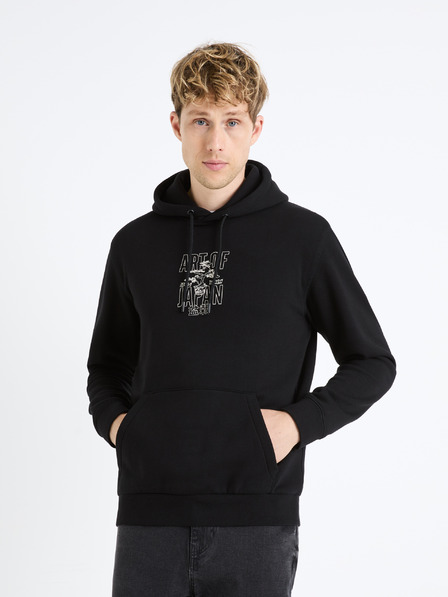 Celio Črna moška jopa s kapuco Celio Fejabowl